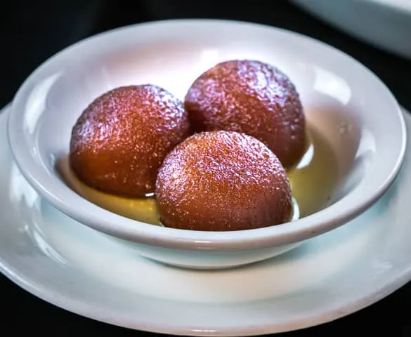 Gulab Jamun - Traditional Indian dessert at Curries & Puffs Mill Woods Edmonton